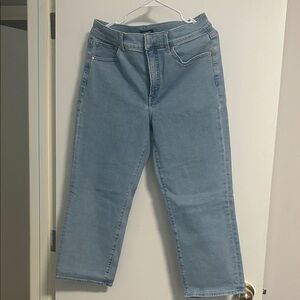 Express Light Blue Straight Leg Jeans